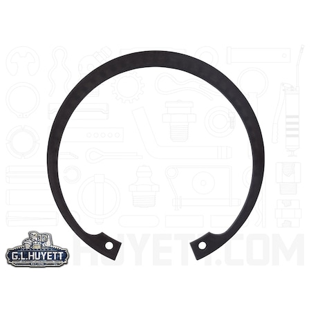 Rotor Clip Internal Retaining Ring, Stainless Steel, Plain Finish, 3.5 in Bore Dia. HO-350-SS